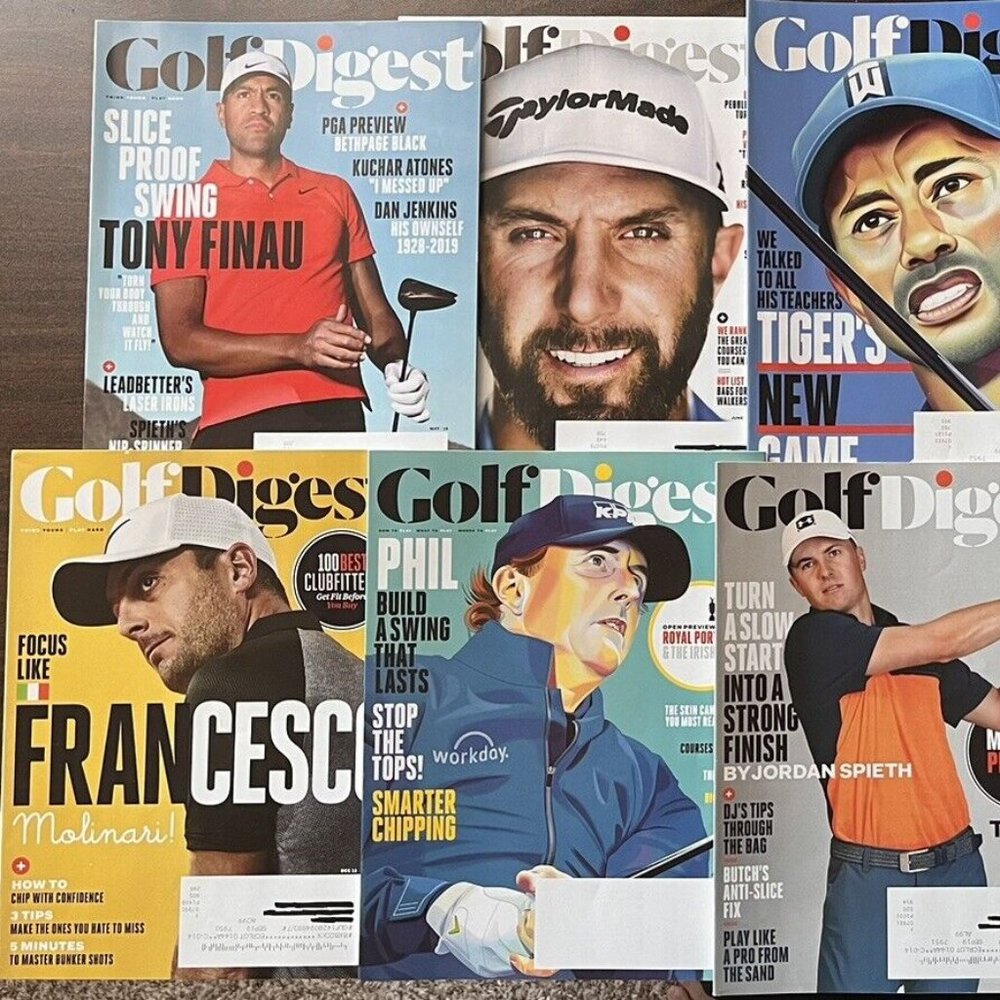 9 x Golf Digest Magazine Volume 69 And 70 2018 - 2019 PGA Tiger Woods